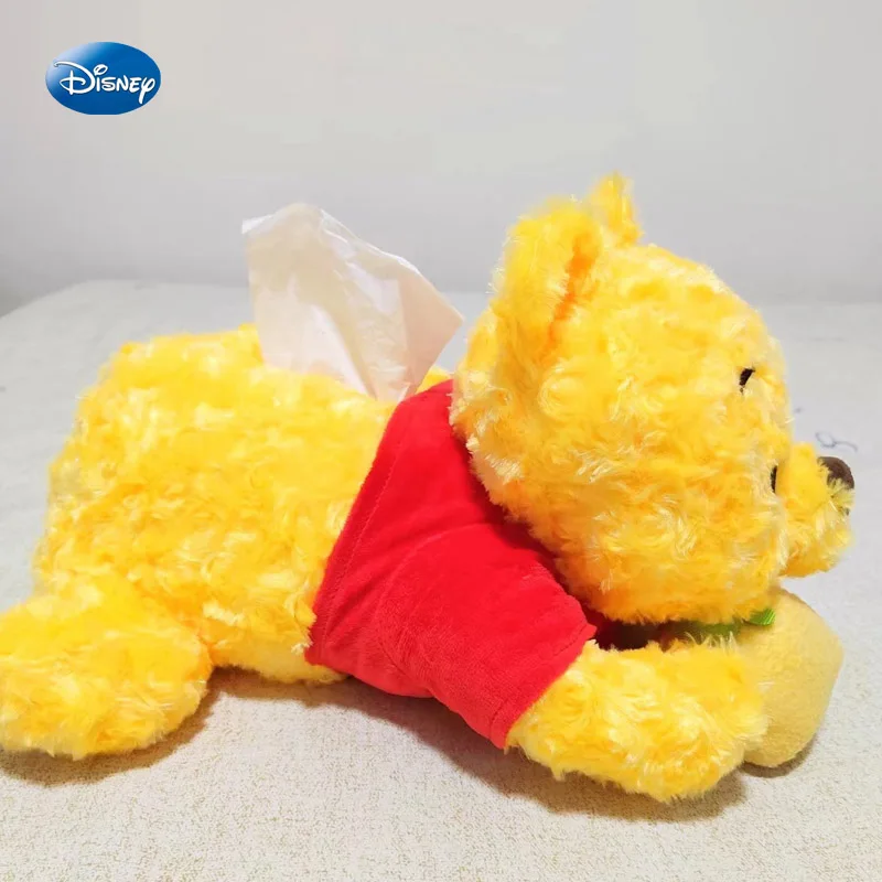 

Kawaii Disney Plush Tissue Box Winnie The Pooh Bear For Bedroom Babies 38*40cm Children'S Toys Cute Cartoon Dolls Nursery Decor