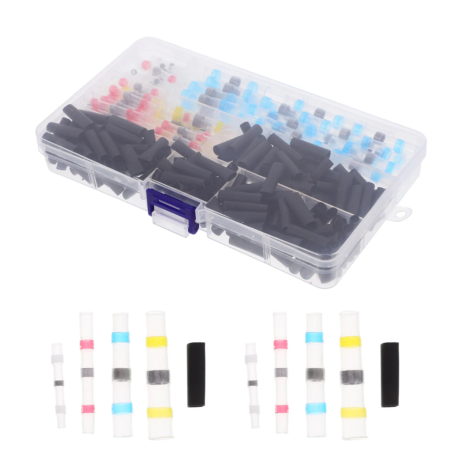

300pcs Waterproof Solder Terminal Plastic Wiring Kit Heat Shrink Butt Connectors Electrical Wire Splice Connectors