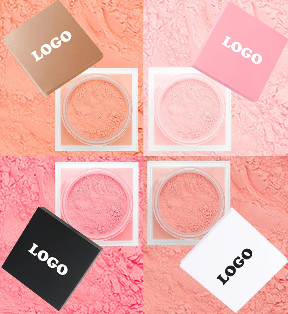 

20g Private Label Blush Loose Powder Custom Logo Long-lasting Waterproof Oil-control Brightening Rouge Powdering Makeup Vegan
