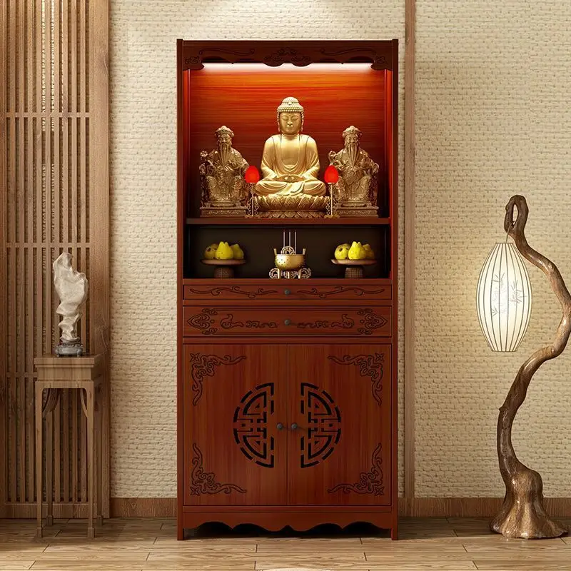 LLMM God of Wealth places cabinets for offering tables, Buddhist platforms for home use, modern style Bodhisattva shrines