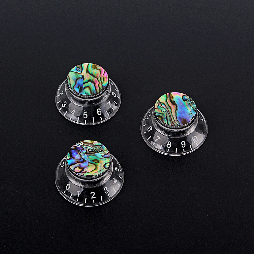 

3PCS Volume Control Knobs Cap Durable Plastic Electric Guitar Bass Parts Volume Tone Control Knobs Cap Accessories