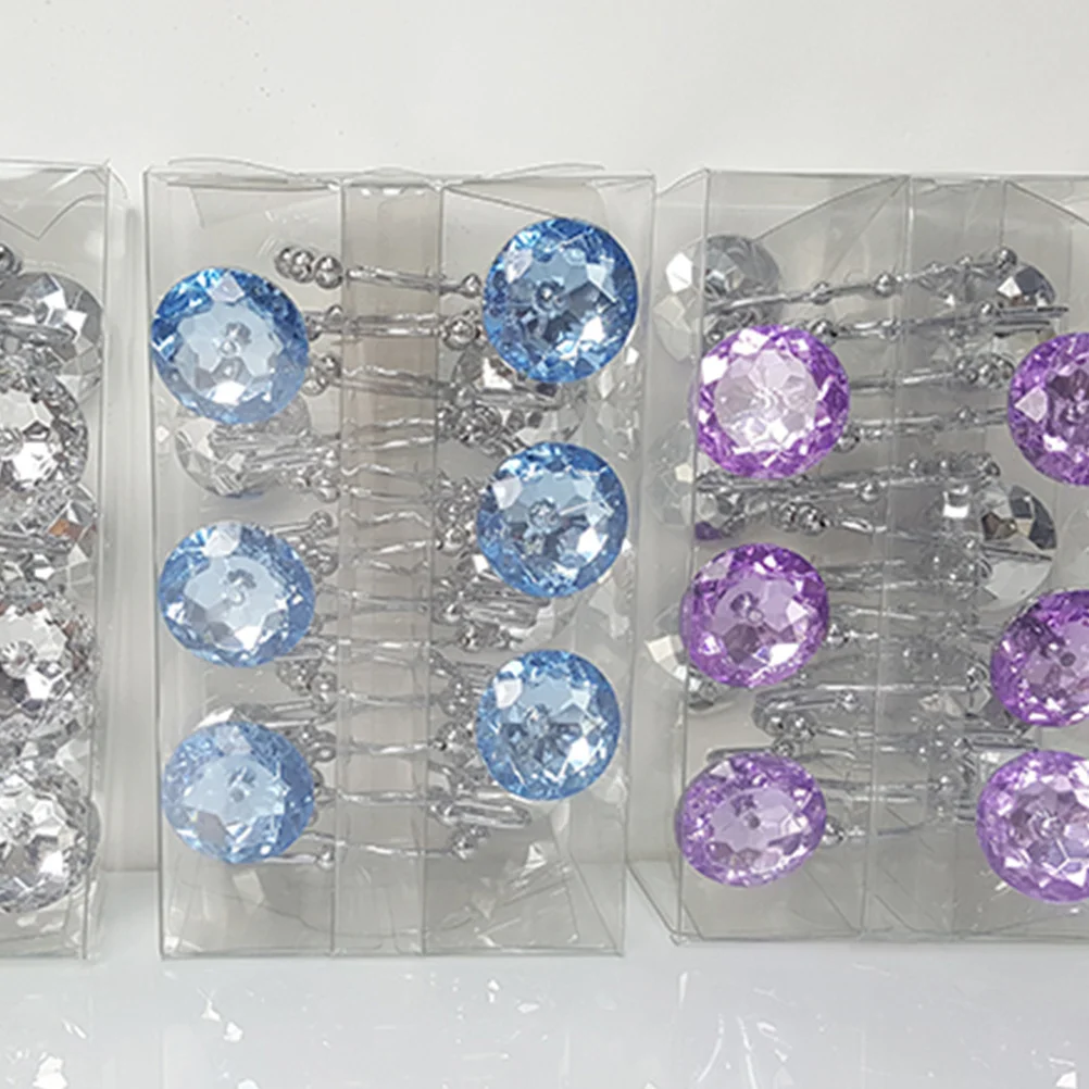 

12Pcs Waterproof Shower Ring Hangs with Rhinestones Strong Hold Curtain Hooks for Liner and Shower Rod Easy Glide Metal S-Rings