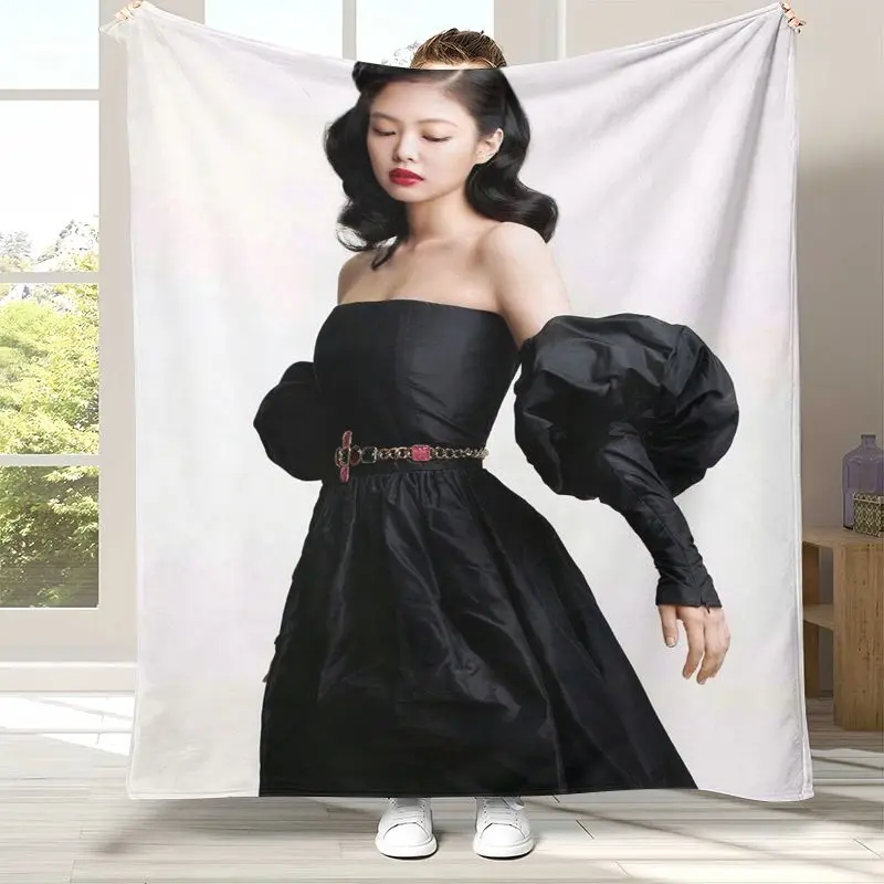 Korean Idol J-Jennie Solo Less Than A Lover Flannel Blanket,Cozy Warm Throw Blanket for Bed,Sofa,Living Room,Picnic,Home Decor