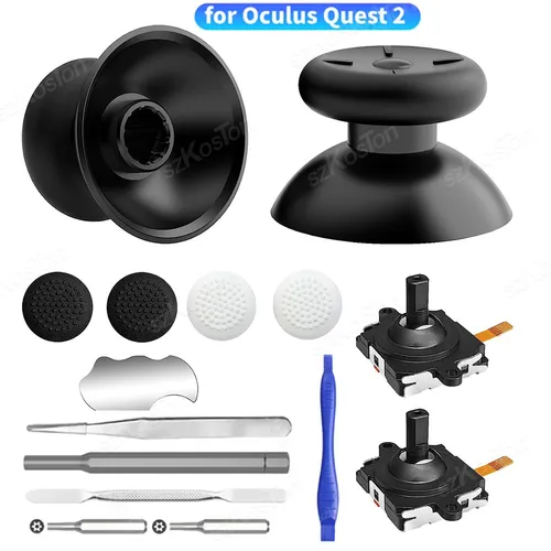 Kit de repuesto de Joystick VR para controlador Oculus Quest 2, empuñaduras de palanca, herramienta de palanca para accesorios de mango Meta Quest 2