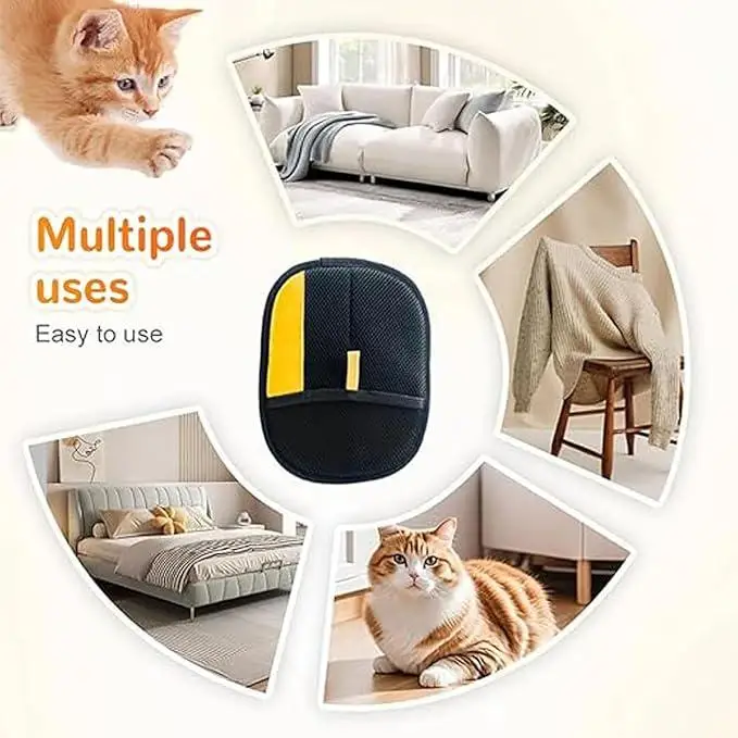 Handschuh Zur Haarentfernung Für Katzen Und Hunde Mit Bürste_voghion.com