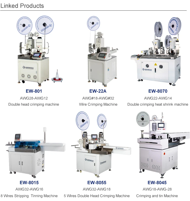 Type Automatic Coaxial Cable Strip and Crimping Machine Double Sided Cable Manufacturing Equipment