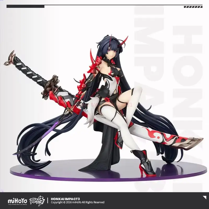 Honkai Impact 3 라이덴 메이 허셔 오브 썬더 시너 더지 PVC 애니메이션 액션 피규어, 수집용 모델 인형 장난감, 선물용, 25cm