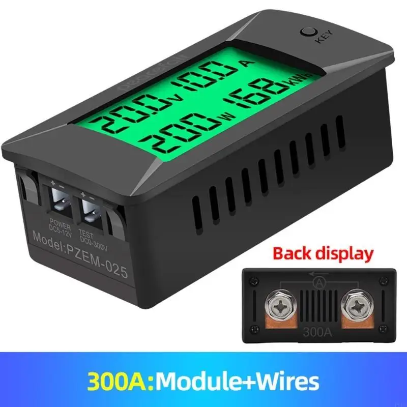 P9FB Newest DC 0-300V 0-300Al Current Voltage Power Energy LCD Display Digita Meter Multimeter Ammeter Voltmeter