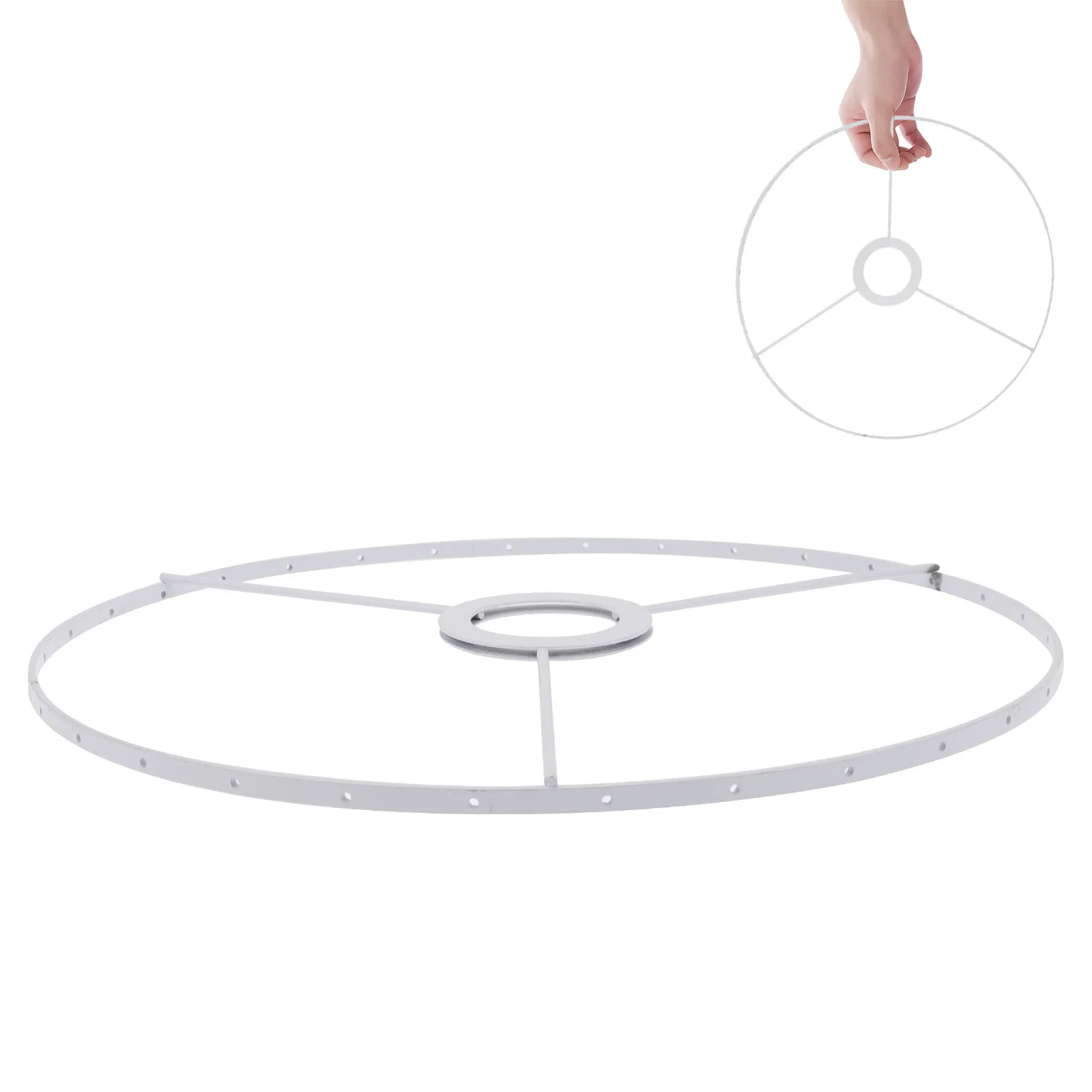 Lampshade Frame 28Cm Iron Wire Single Layer Solid Lamp Shade Holder Cage DIY Ceiling Lamp Light Fixture Accessories