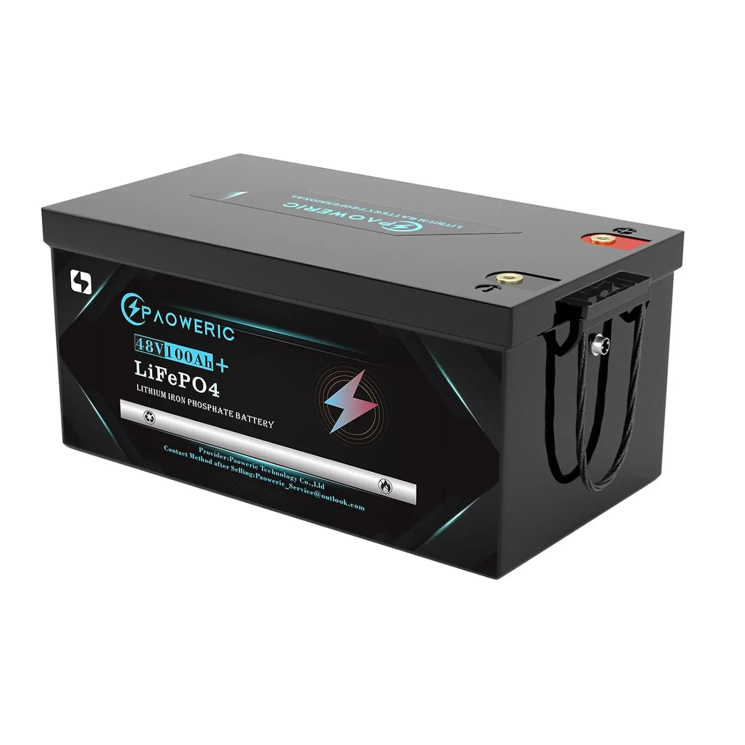 48V 100Ah LiFePO4 Battery, Built-in 200A BMS, 10240W Max Output, Golf Cart & Trolling Motor & RV & Off Grid Power, Customized