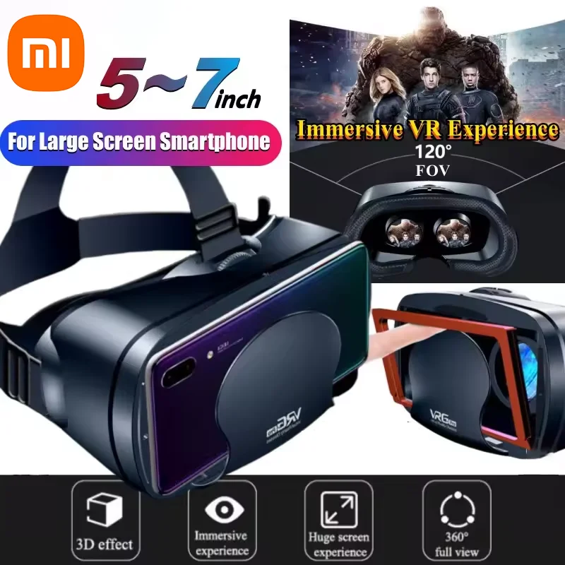 

Xiaomi Vr очки Imax гигантский экран 3d шлем коробка виртуальной реальности очки для смартфонов телефон мобильные очки игровой аксессуар