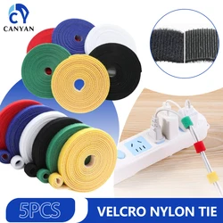 2M Strong Nylon Cable Ties 10mm Wide Reusable Multifunctional Cable Organizer Cuttable Self-Adhesive Velcro Cable Ties