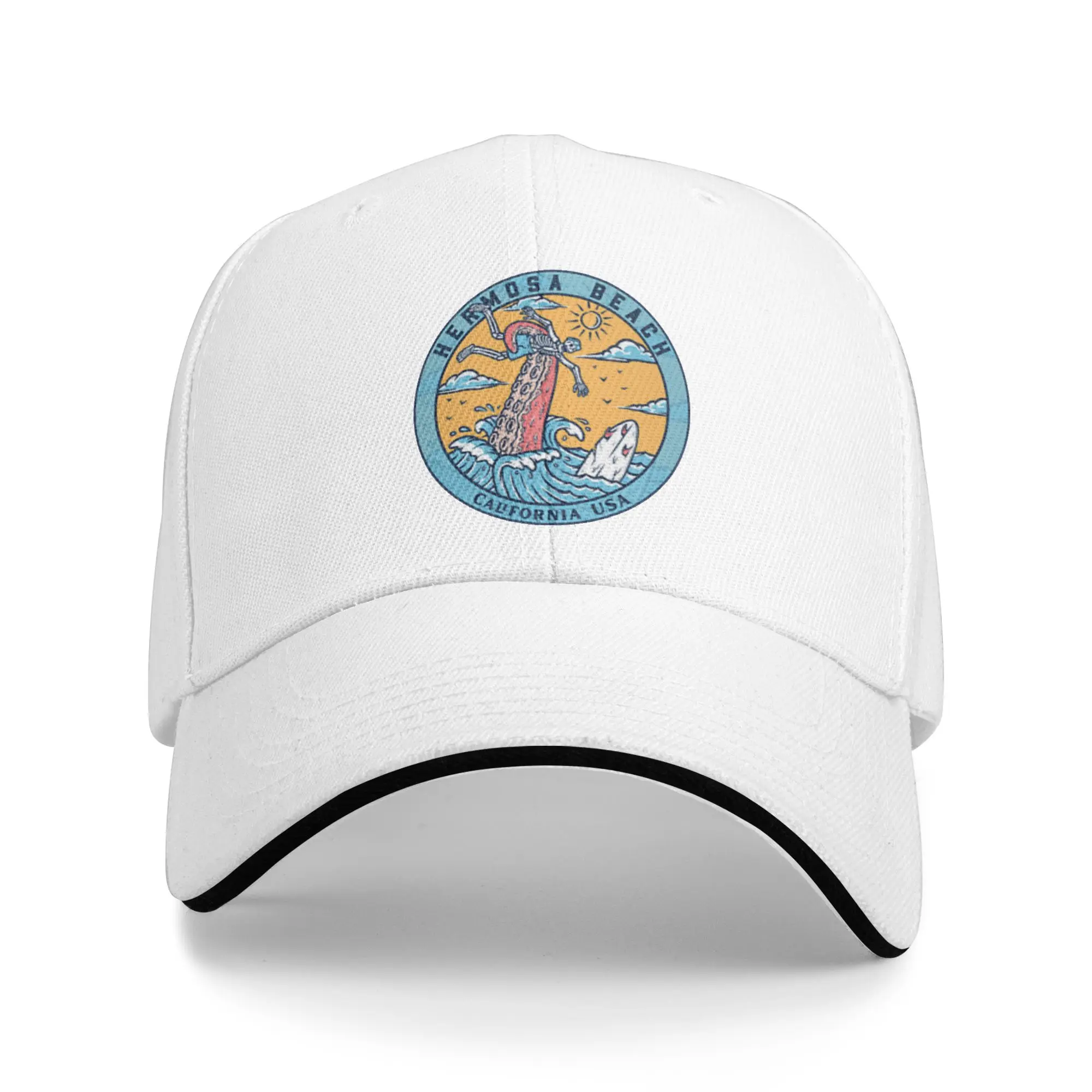 Hermosa Beach Skeleton Tentacle Gift For Children Men Women A Baseball Cap Hat