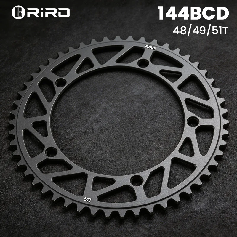 

144 BCD Bike Chainwheel RIRO High Strength Bicycle Chainring CNC Process Lightweight Cycling Chainrings for Track Bike Racing