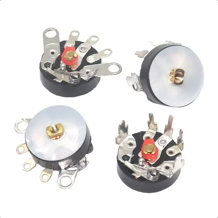 【10-5PCS】RV12MM B10K B50K Potentiometer Power Amplifier Volume Potentiometer With Switch Adjustable Resistor