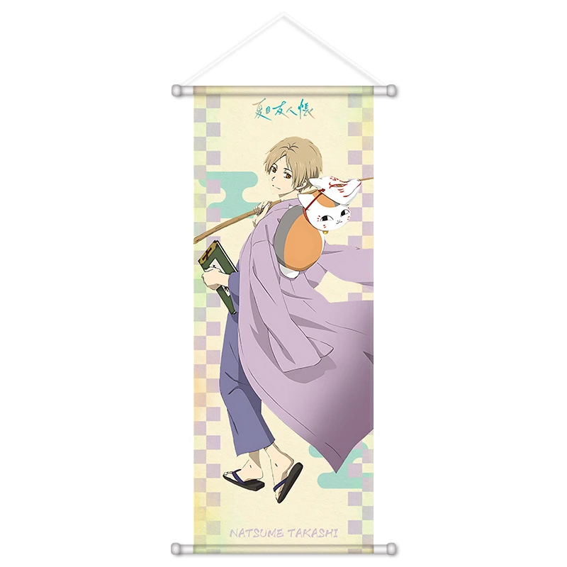 VIKAMA Cute Kimono Fox Mask Boy Wall Scroll, 6 Designs, Wall Decor for Bedroom Living Room Dorm