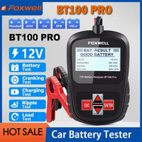 FOXWELL BT100 pro 12V Car Battery Tester Digital Analyser for Lead Acid Flooded AGM GEL Batteries 100-1100CCA Diagnostic Tool