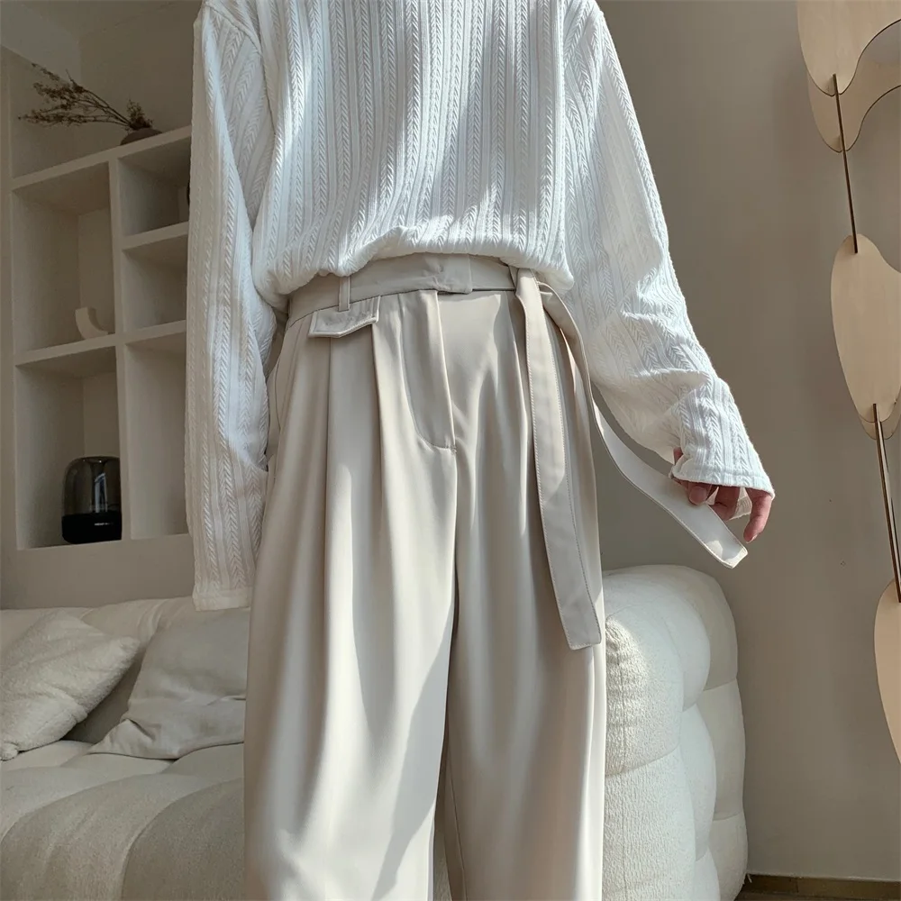 

Итальянские мужские повседневные брюки свободного кроя Naples, осенние прямые широкие брюки в стиле High Street Fashion, длинные брюки