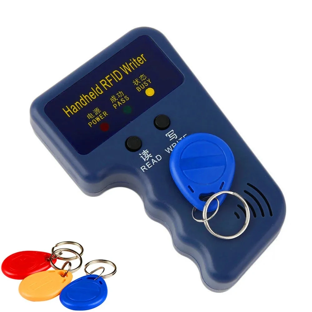 125KHz RFID Handheld Writer Duplicator Copy EM4305 T5577 Rewritable Read EM4100/TK4100 ID Keyfobs Tag Card Fast Shipping