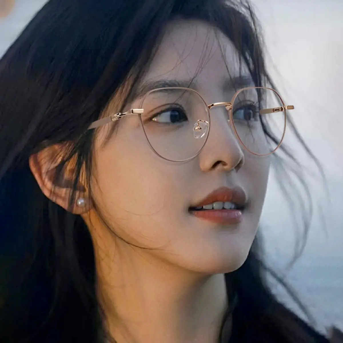 الرجعية عادي الضوء الأزرق حجب النظارات إطار معدني عادي النظارات موضة الكورية بسيطة أنيقة نظارات النساء الطلاب