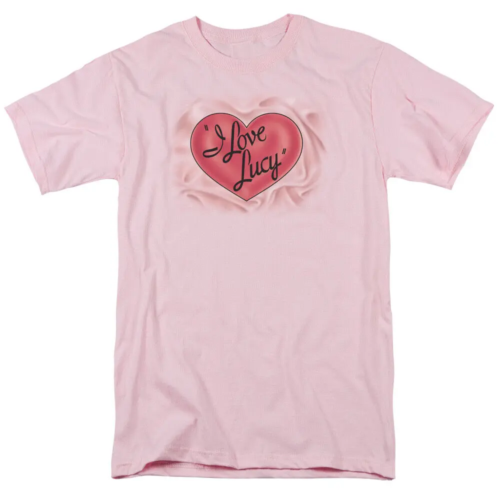 I Love Lucy Classic Logo T Shirt Mens Licensed TV Show Light Pink