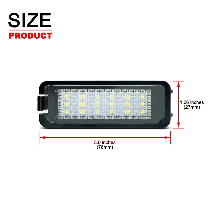 LED License Plate Light For Seat Altea Exeo Ibiza Leon Toledo For VW T-Roc Phaeton Rabbit Scirocco Golf 4/5/6/7 Skoda Superb view 3