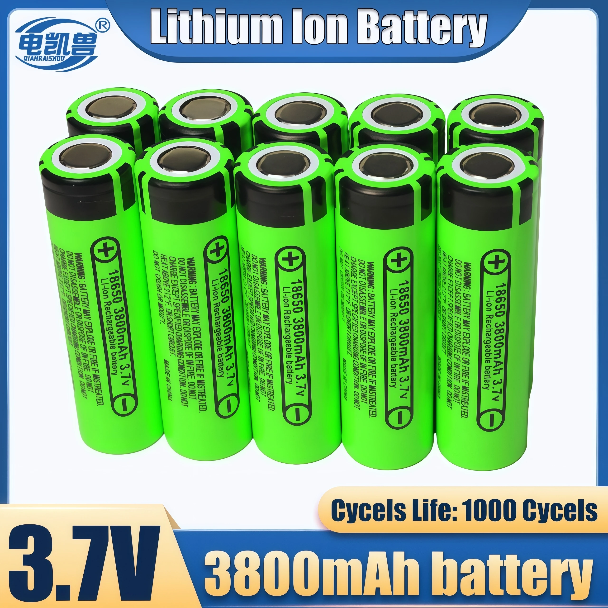 

DIANKAISHOU 3,7 В 3800 мАч литиевая аккумуляторная батарея для фонариков, новая оригинальная батарея 18650 большой емкости