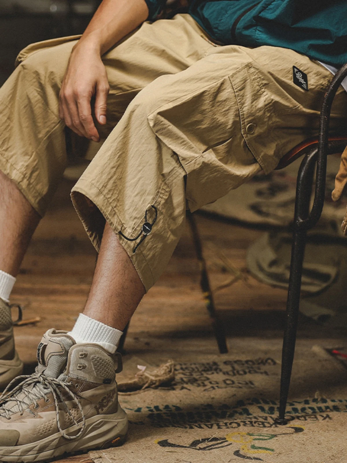 

Мужские летние свободные брюки American Workwear прямого кроя для города и активного отдыха, легкие, быстросохнущие, для походов, укороченные (7/8)