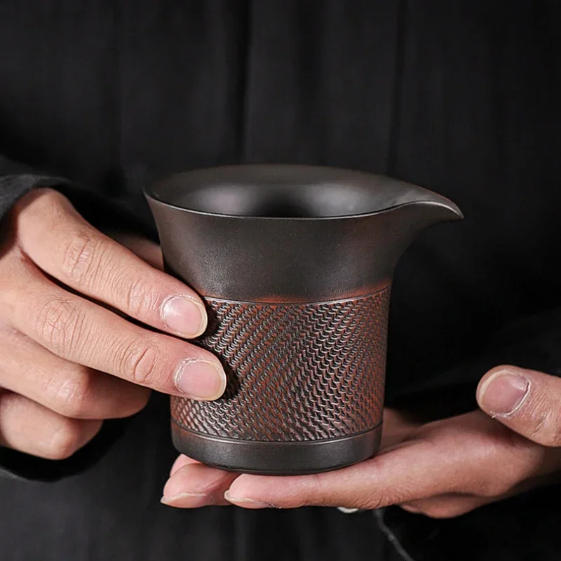 230ML Hight-end Purple Pottery  Public Cup Chahai Kung Fu Tea Set Accessories