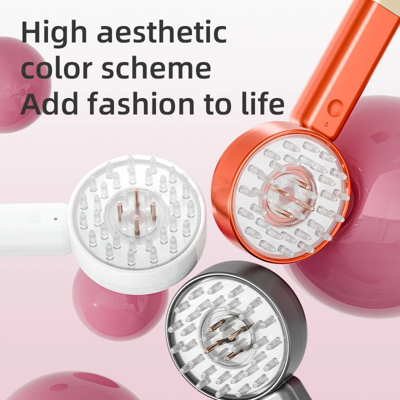 

Portable Electric Head Massager with Red And Blue Light USB Rechargeable Vibrating Massage Comb for Hair Care Ideal for Relaxati