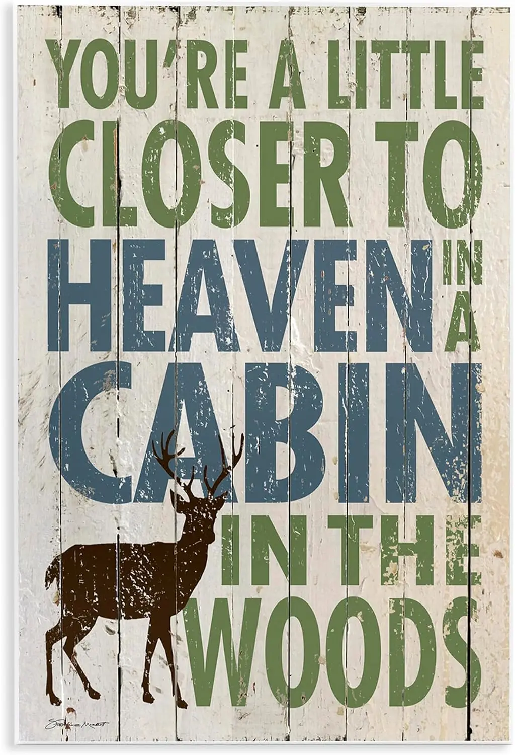 Stupell Industries Heavin Stupell Decoración del hogar Closer to Heaven in a Cabina Art, 10 x 15, placa de pared buen letrero