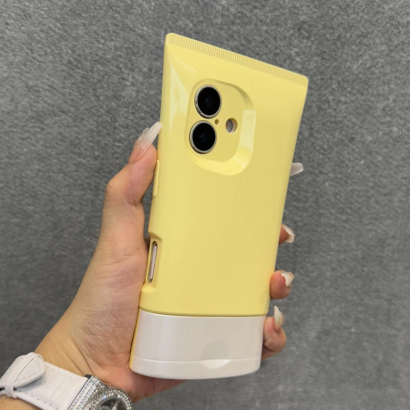 

Candy Color 3D BB Cream Facial Cleanser Shape Case For iPhone 16 Pro Max 15 14 13 12 11 16 Plus Silicone Back Cover