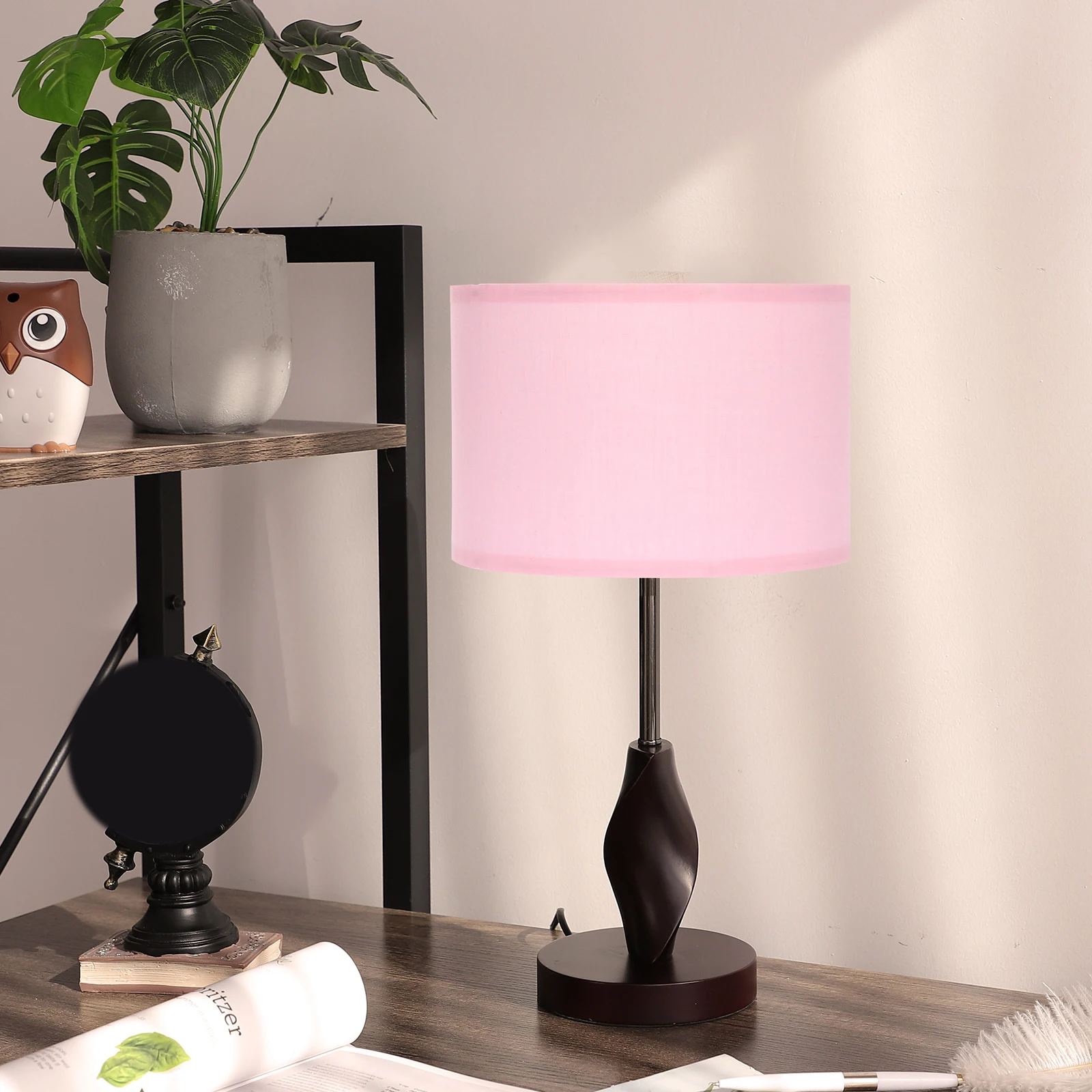 

Detachable Fabric Lampshade Retro Style Cloth Light Cover Replacement Chandeliers Decorative Sturdy Drum Fuzzy Lamp Shades