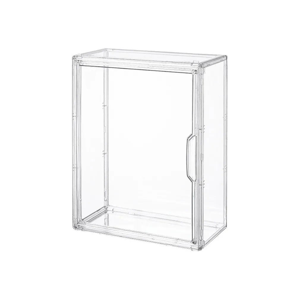 

Acrylic Transparent Display Box Magnetic Clear Toy Model Storage Box with Lid Stackable Cosmetic Organizer Rack for Bags