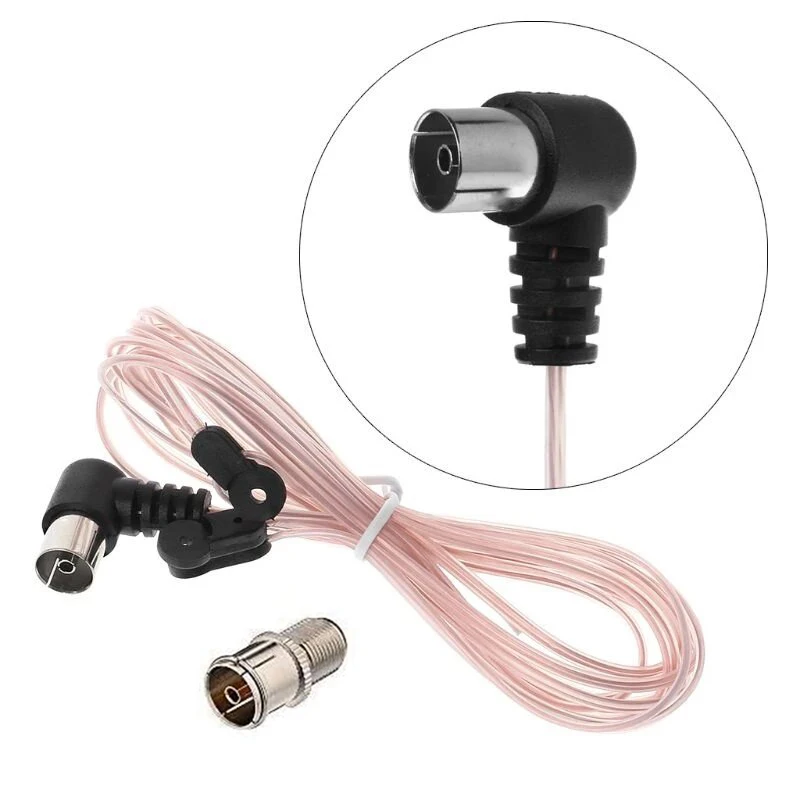 Antena FM Superbat, Antena Dipolo Interior de 75 Ohmios con Conector Macho Tipo F para Receptor Estéreo de Sonido Natural Yamaha, Sony, Bose