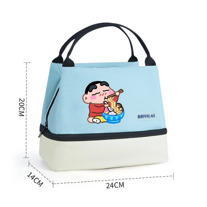 Crayon Shin-chan Lunch Bag man woman Insulation Bento Pack anime Cartoon Thermal Food Bags Student Bento Handbag Meal Pack new view 6
