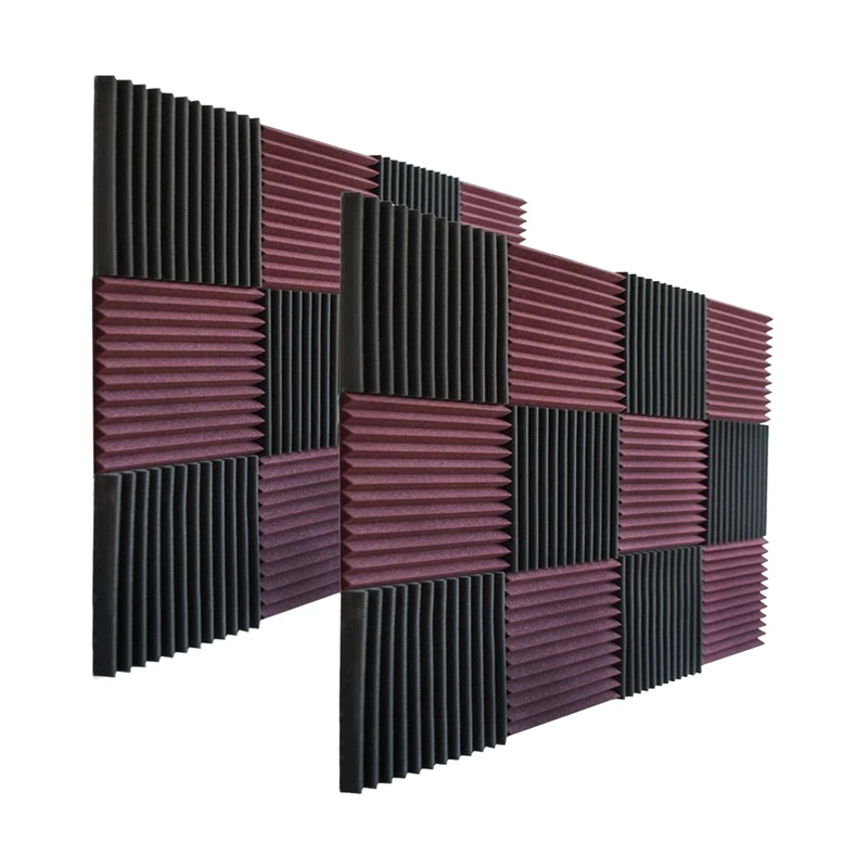 

24PCS Sound Insulation Board Studio Sound Insulation Foam Acoustic Noise Reduction Wedge Sound Absorption Foam