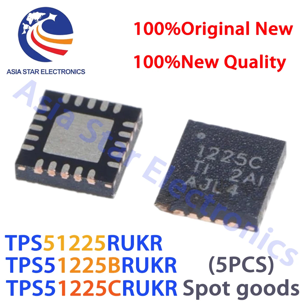 (5piece) 100% New 51225 TPS51225 TPS51225RUKR 1225B 51225B TPS51225B TPS51225BRUKR 1225C TPS51225C TPS51225CRUKR QFN-20