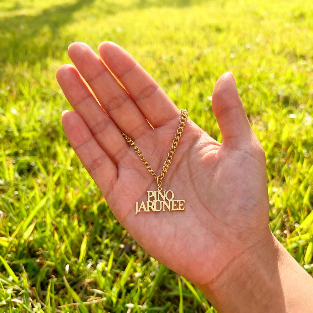 DODOAI الكوبية سلسلة اسم القلائد وقلادة رسائل اسم مخصص سحر للرجال النساء مطلية بالذهب الهيب هوب مجوهرات هدية عيد ميلاد #2