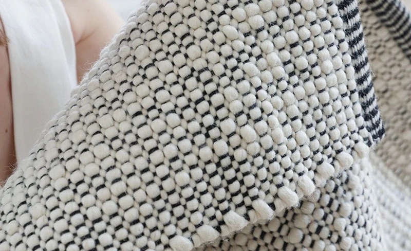 

Handmade wool minimalist Italian carpet light luxury highend retro style