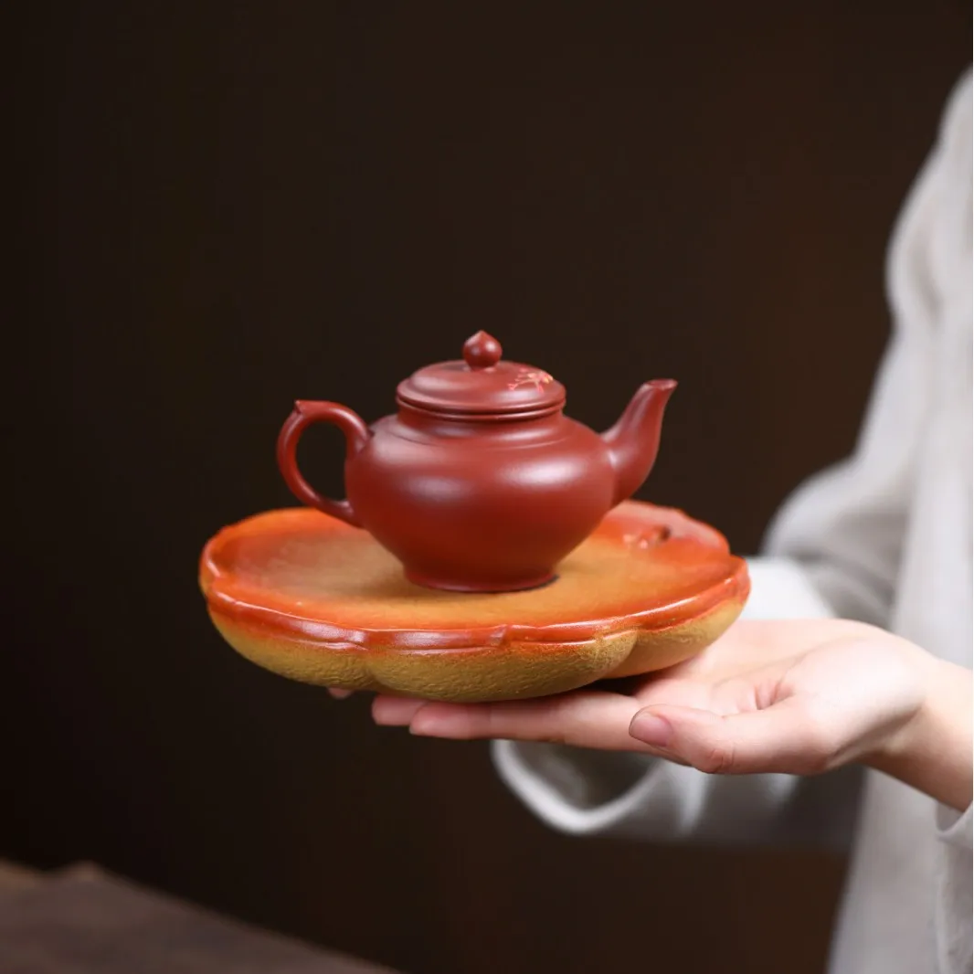 Purple Clay Brings Continuous Good Fortune, Exquisite Small Dry Tea Tray, Water Storage Pot Holder, Personalized And Creative De