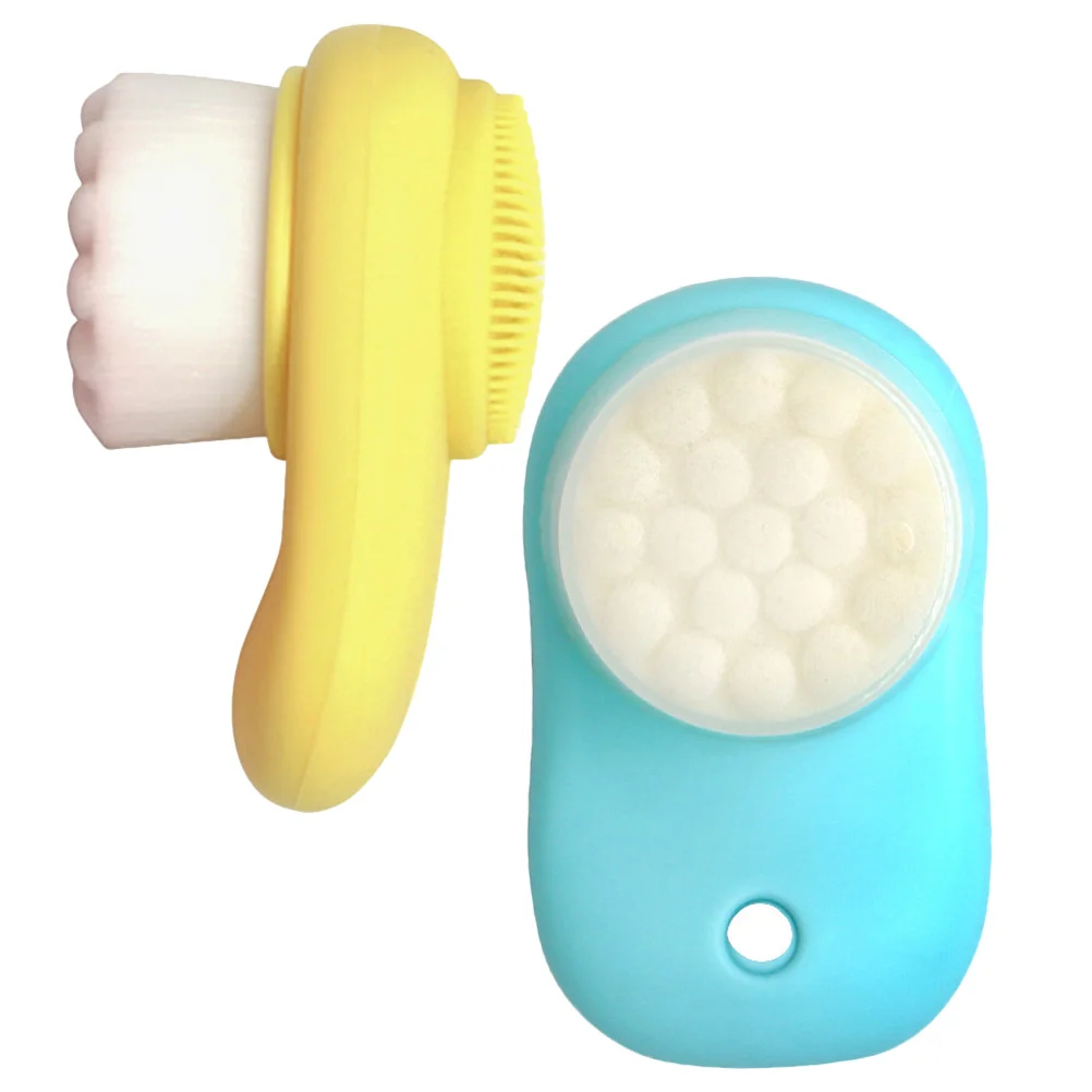 2 szt. Silikonowa szczoteczka do mycia twarzy, głęboko oczyszczająca, złuszczająca, usuwająca zaskórniki, do skóry wrażliwej