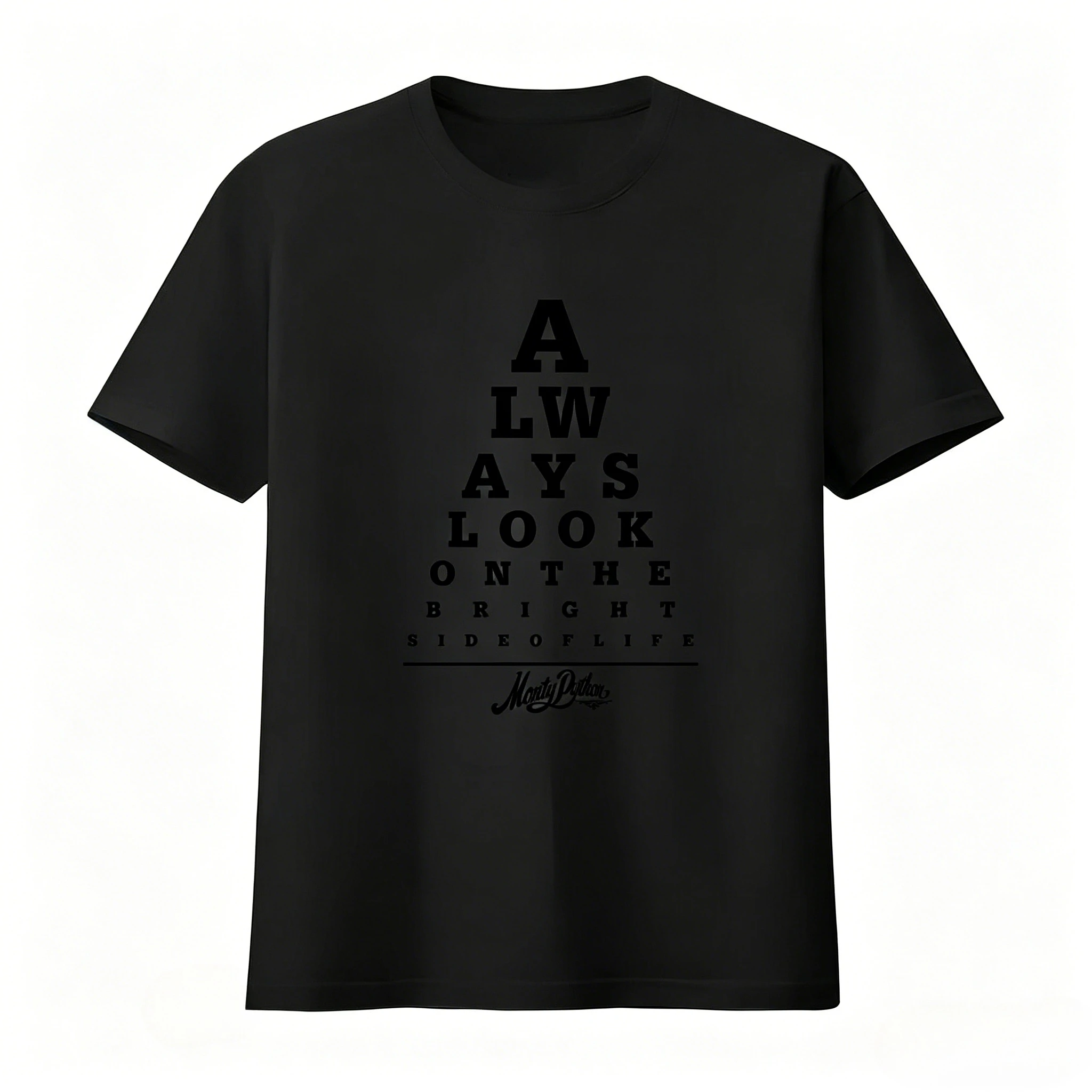S-5XL Always Look on The Bright Side Eye Test T Shirt Streetwear Comfortable Stylish Men's Women 2026 Summer T Shirt