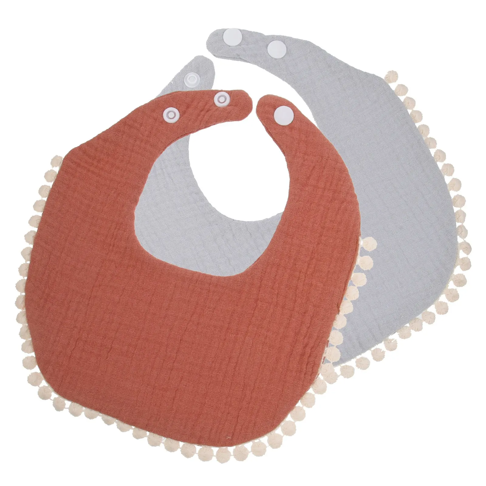 

2Pcs Baby Bibs Cotton Newborn Crumpled Saliva Towels Soft Breathable Infant Feeding Drool Bibs for Toddler Mealtime Reusable