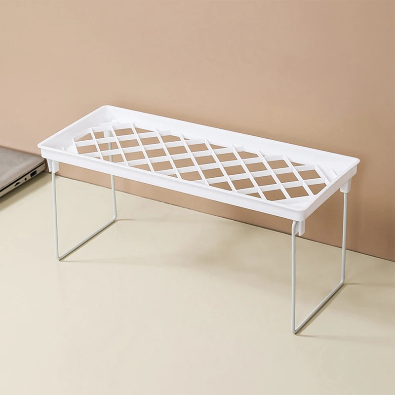 Desktop Shelf Multi-Functional Folding Double-Layer Storage Shelf Student Dormitory Desktop Stationery Cosmetics Storage Shelf