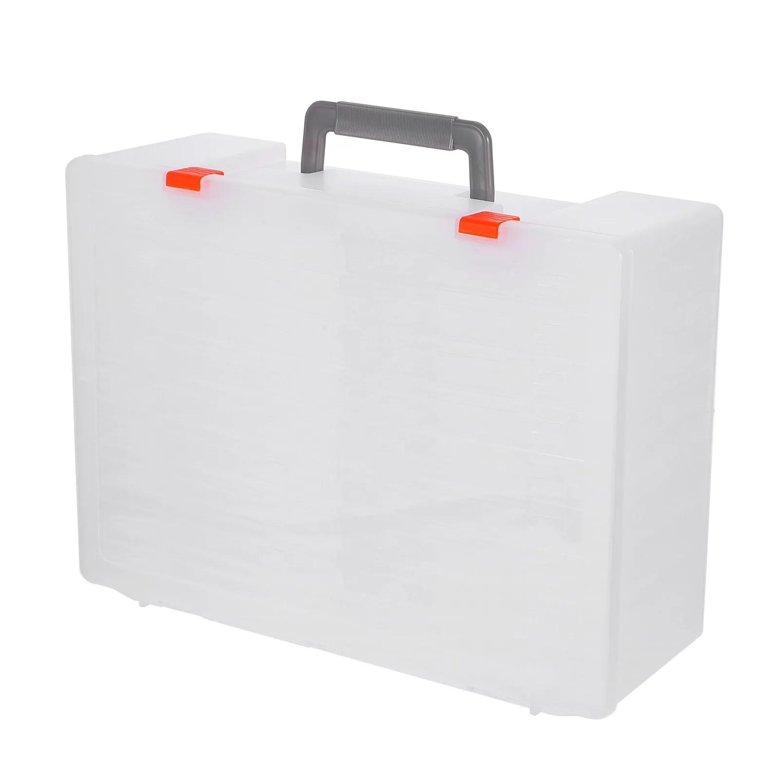 1Set Photo Storage Box Large Organizer with Handle Foldable Photo Case Container Craft Keeper Office Supplies Tidy Keeper