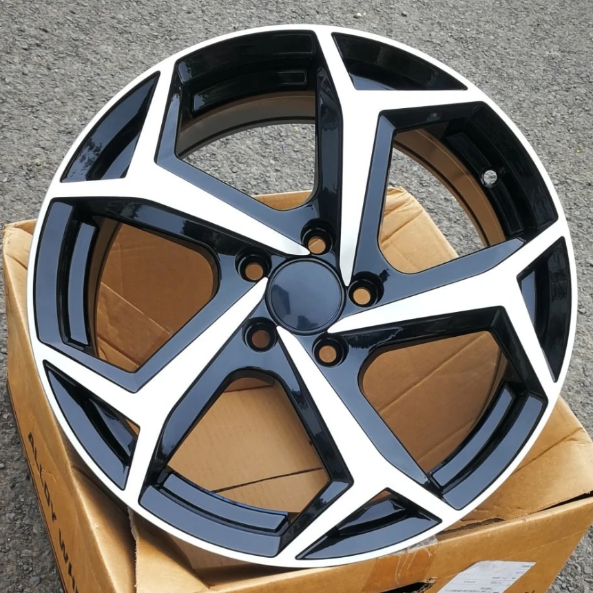 SYAC 17 Inch Original Style 17x7.5 PCD5*112 Black Machined Face Aluminum Alloy Wheels High Strength And Low Weight For Golf Polo