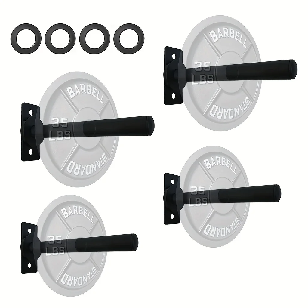 Soporte de Pared para Discos de Pesas Estándar de 1 Pulgada - Capacidad de 275 lb, Construcción de Hierro Resistente con Herrajes de Montaje