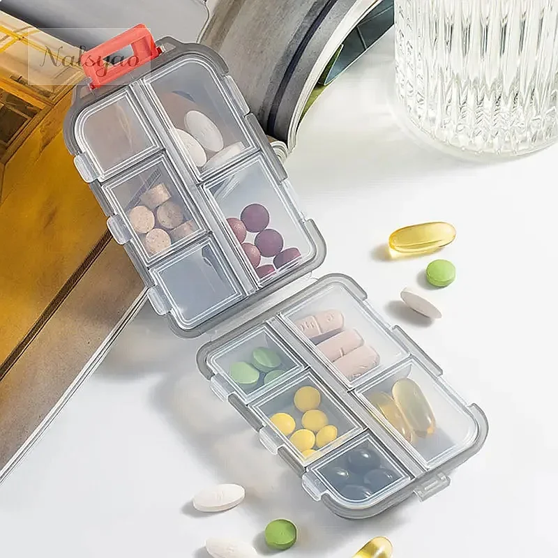 Wholesale Portable 10 Cells Pill Container Waterproof Independent Moisture Proof Medicine Box Small Grid Tablet Storage Case