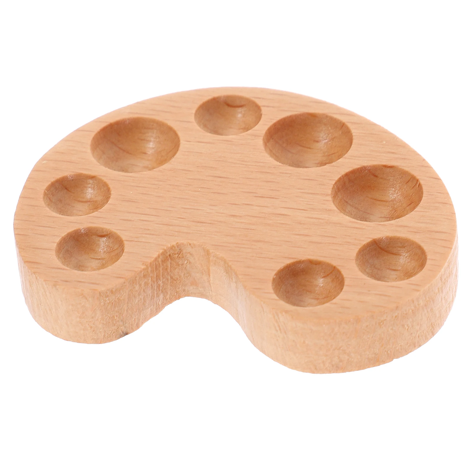 

Wooden Watercolor Palette with Lid Paint Box for Adults Students Light Brown Storage Pigment Container Mini Art Supplies